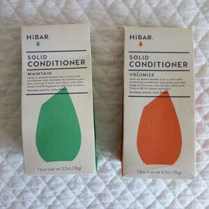 Two HiBar Solid Conditioners 2.7oz each (Maintain / Volumize)